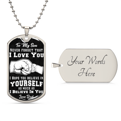 Believe In Yourself - Dog Tag Necklace