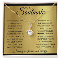 Necklace: To My Soulmate Alluring Beauty by ShineOn Fulfillment, gold-tone pendant with crystal stones