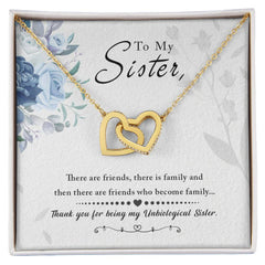 Jewelry: To My Sister Interlocking Hearts Necklace in gold-tone finish by ShineOn Fulfillment